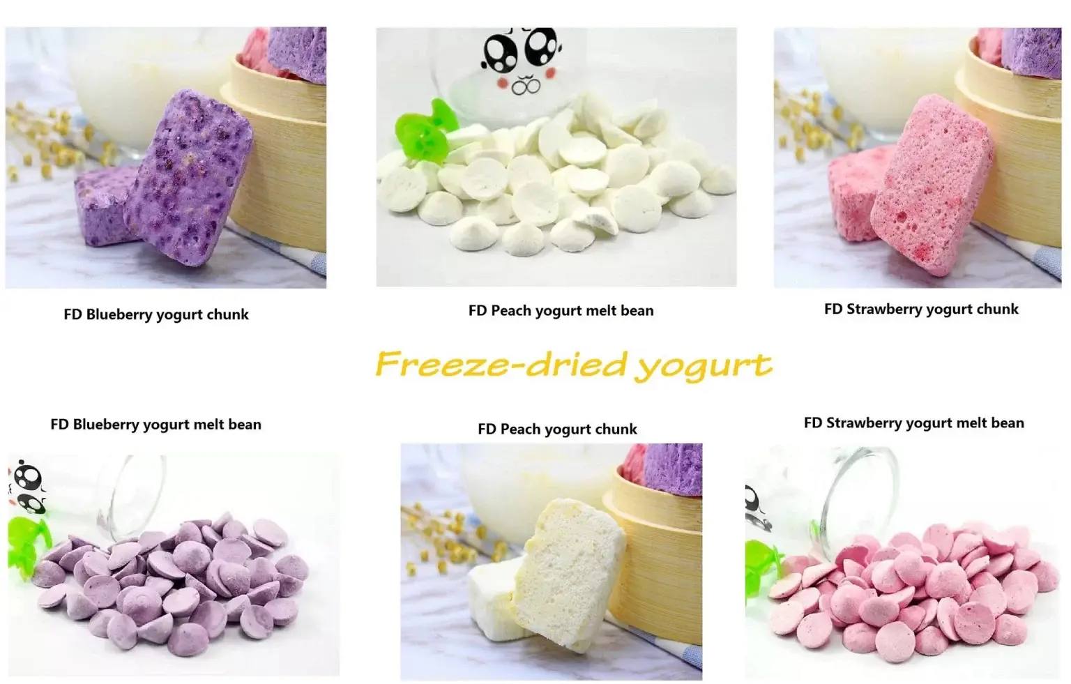 Freeze-dried yogurt blocks